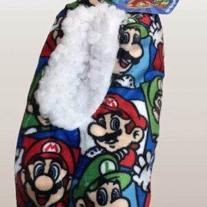 Nintendo's Super Mario Fuzzy Babba Slipper Socks Shoe Size 8-13 Size S/M NWT